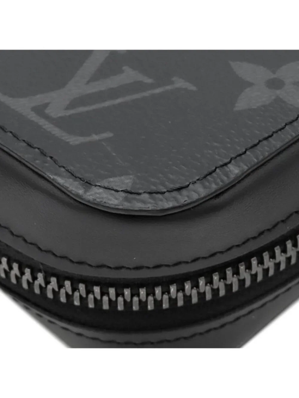 Louis Vuitton Wallet Zippy XL Monogram Eclipse Gunmetal Black Zip Around Travel